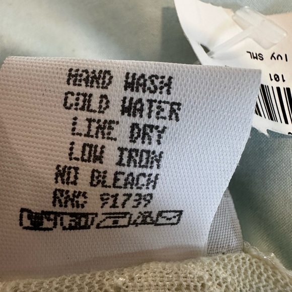 NWT Women’s Small Coldwater Creek Lace Sweetheart Neckline Long Sleeve Blouse. - Picture 8 of 10